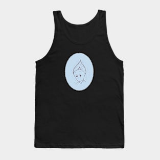 Christmas Elf on Baby Blue Background Tank Top